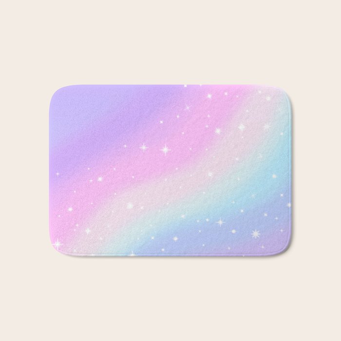 Kawaii Rainbow Magic Bath Mat Gallery Image 1