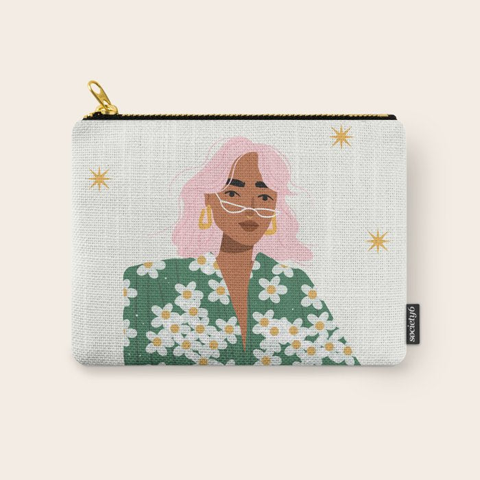 Strike a Pose Pink and Green Palette Carry All Pouch Gallery Image 1