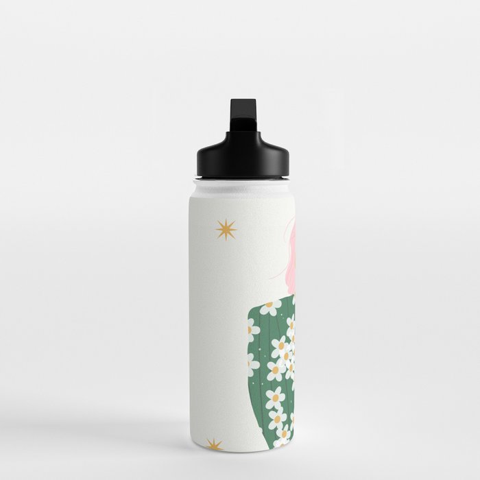 Strike a Pose Pink and Green Palette Water Bottle Gallery Image 3