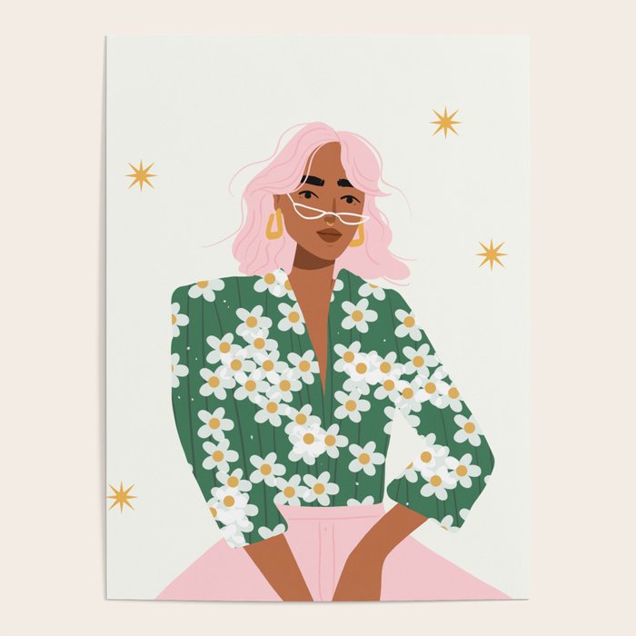 Strike a Pose Pink and Green Palette Poster Gallery Image 1