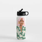 Strike a Pose Pink and Green Palette Water Bottle Gallery Image 1