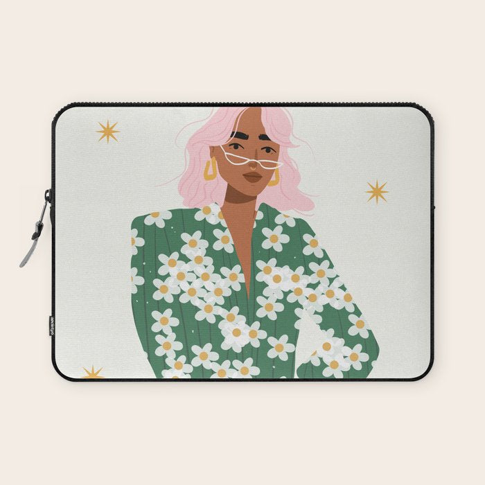 Strike a Pose Pink and Green Palette Laptop Sleeve Gallery Image 1