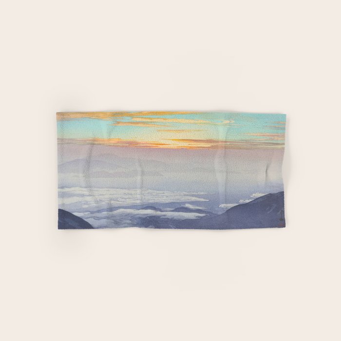 Sea of Clouds (Unkai, Ho-o-San) Hiroshi Yoshida Modern Japanese Woodblock Print Towels Gallery Image 1