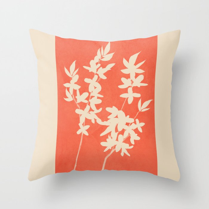 Plant Imprints 1 Throw Pillow Gallery Image 1