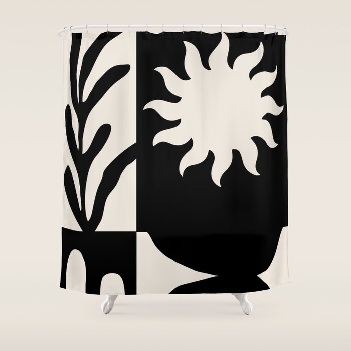 Black & white world Shower Curtain Gallery Image 1