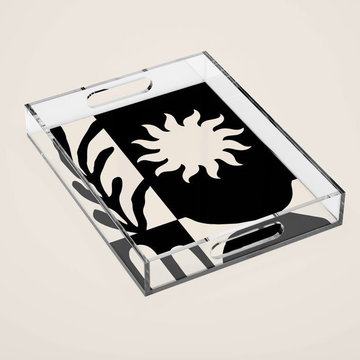 Black & white world Acrylic Tray Gallery Image 1