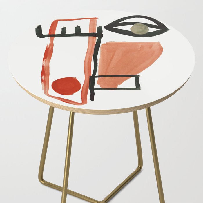 Abstract Face Side Table Gallery Image 2