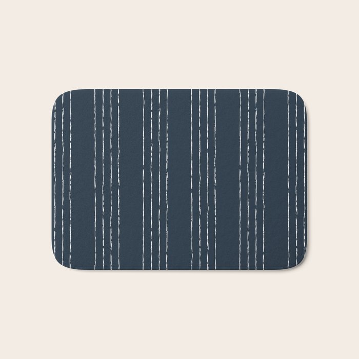 Lines #5 (Annapolis Blue) Bath Mat Gallery Image 1