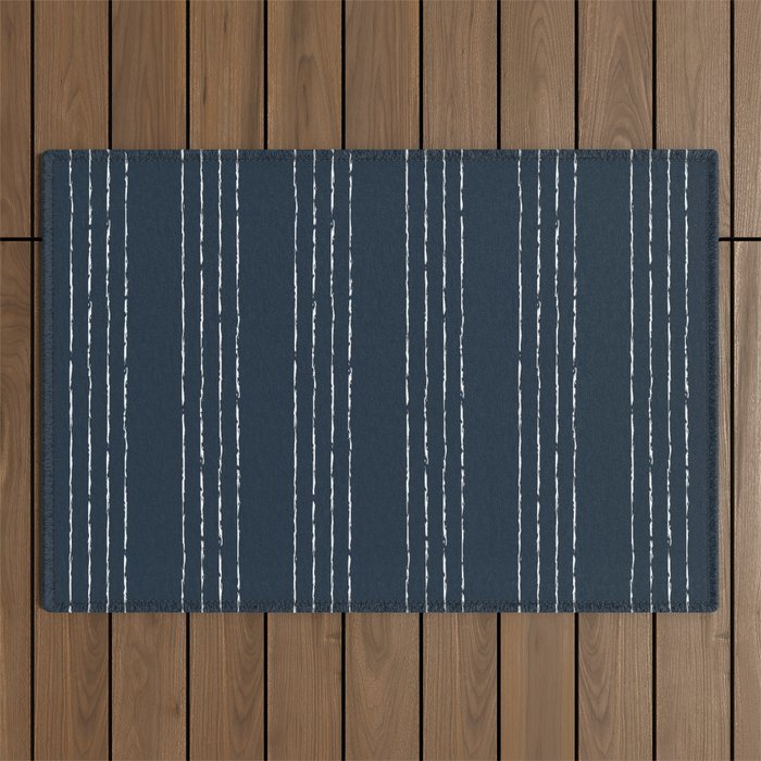 Lines #5 (Annapolis Blue) Outdoor Rug Gallery Image 1