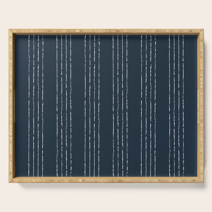 Lines #5 (Annapolis Blue) Serving Tray Gallery Image 1