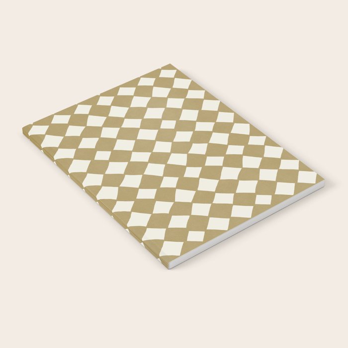 Diamond Pattern Abstract - Gold Beige Notebook Gallery Image 2