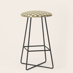 Diamond Pattern Abstract - Gold Beige Stool Gallery Image 1