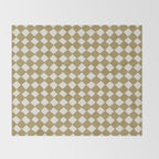 Diamond Pattern Abstract - Gold Beige Throw Blanket Gallery Image 2