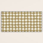Diamond Pattern Abstract - Gold Beige Desk Mat Gallery Image 3