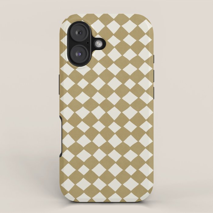 Diamond Pattern Abstract - Gold Beige iPhone Case Gallery Image 1