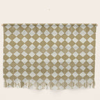 Diamond Pattern Abstract - Gold Beige Wall Hanging Gallery Image 1