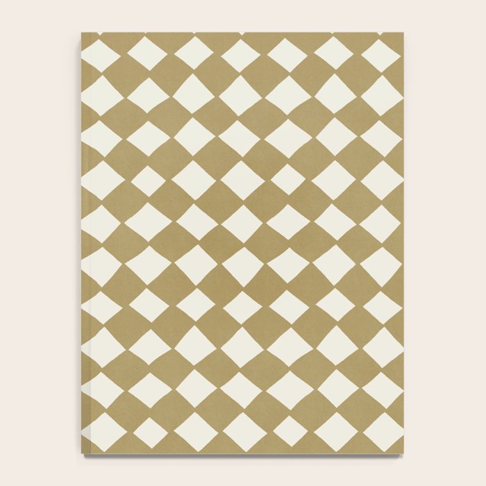 Diamond Pattern Abstract - Gold Beige Notebook Gallery Image 4