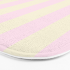 Stripes of Light Pink and Cream Bath Mat Gallery Image 3