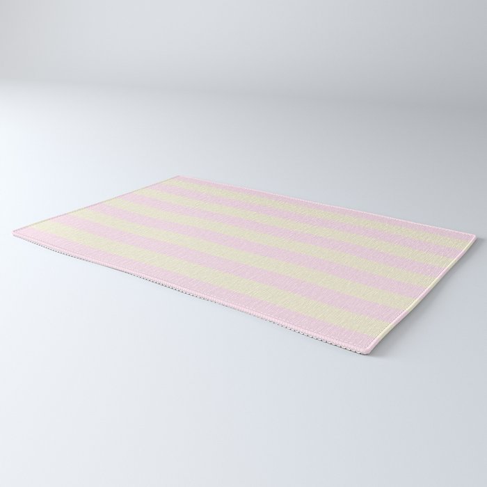 Stripes of Light Pink and Cream Rug Gallery Image 3