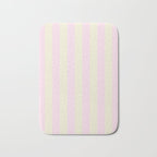 Stripes of Light Pink and Cream Bath Mat Gallery Image 1