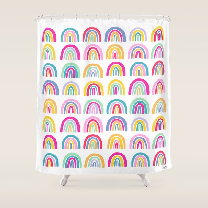 Colorful Rainbows Shower Curtain Gallery Image 1