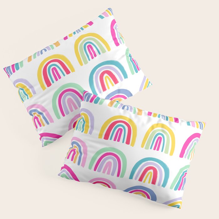 Colorful Rainbows Pillow Sham Gallery Image 3