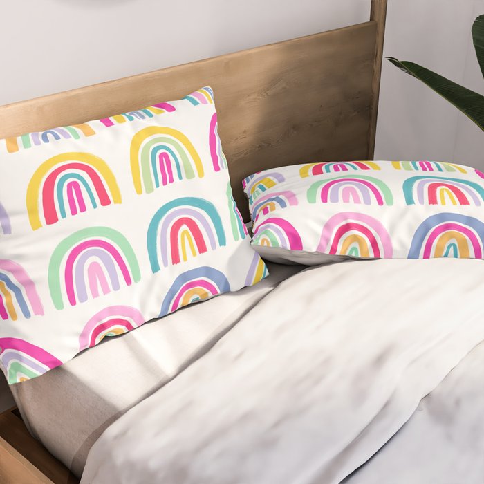 Colorful Rainbows Pillow Sham Gallery Image 2