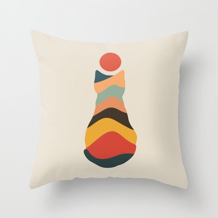 Cat Landscape 148 Throw Pillow Gallery Image 6