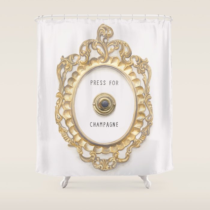 Press For Champagne Shower Curtain Gallery Image 1