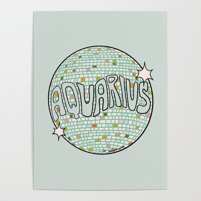 Aquarius Disco Ball Poster Gallery Image 4