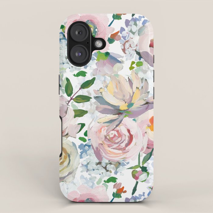 Hand Drawn Vintage Spring Claude Monet Botanical Flower Garden iPhone Case Gallery Image 1