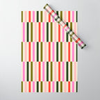 Holly Jolly Stripes Wrapping Paper Gallery Image 1