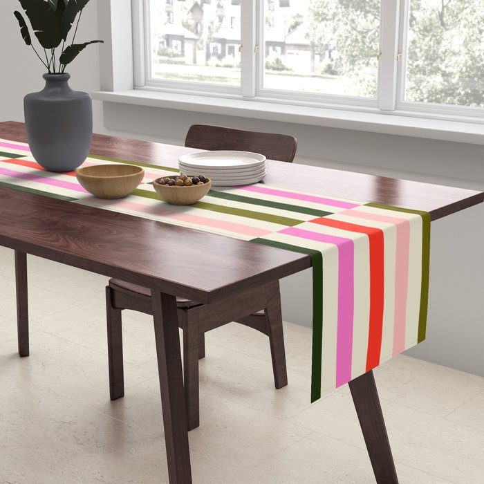 Holly Jolly Stripes Table Runner Gallery Image 2