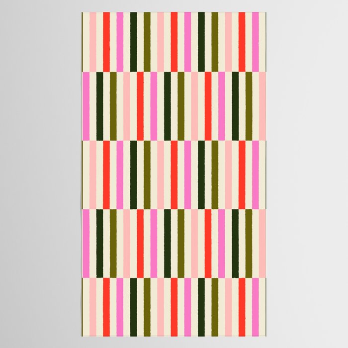 Holly Jolly Stripes Tablecloth Gallery Image 2