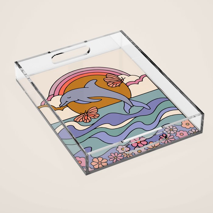 Dolphin Acrylic Tray Gallery Image 1