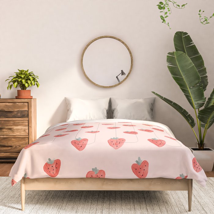 Strawberries on Pink Comforter Gallery Image 3