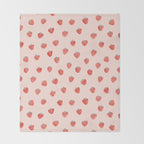 Strawberries on Pink Throw Blanket Gallery Image 2