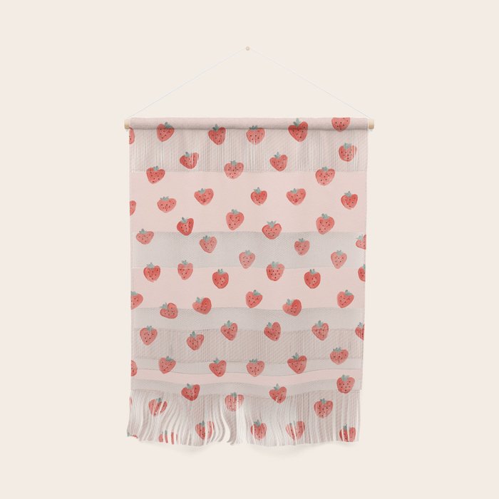 Strawberries on Pink Wall Hanging Gallery Image 1