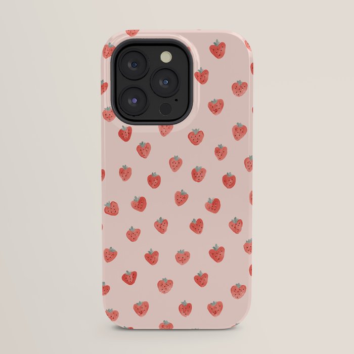 Strawberries on Pink iPhone Case Gallery Image 23