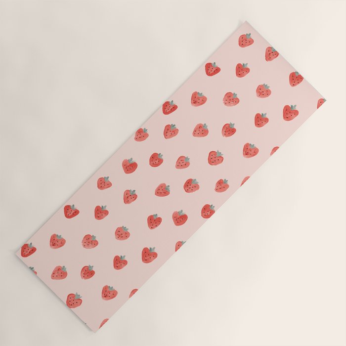 Strawberries on Pink Yoga Mat Gallery Image 1