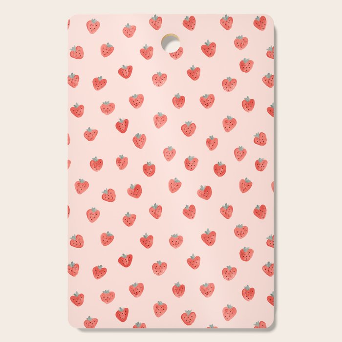Strawberries on Pink Cutting Board Gallery Image 1