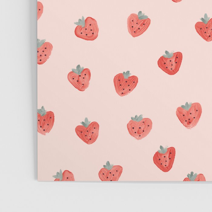 Strawberries on Pink Poster Gallery Image 3