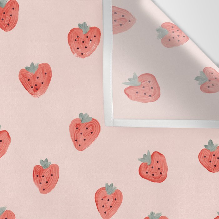 Strawberries on Pink Wall Tapestry Gallery Image 3