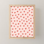Strawberries on Pink Mini Art Print Gallery Image 1