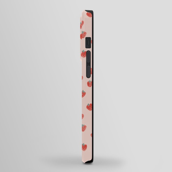 Strawberries on Pink iPhone Case Gallery Image 2