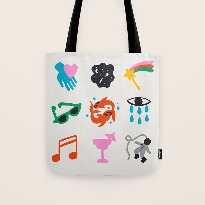 Pisces Emoji Tote Bag Gallery Image 1