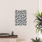Fun black and white doodle symbol art pattern Poster Gallery Image 2