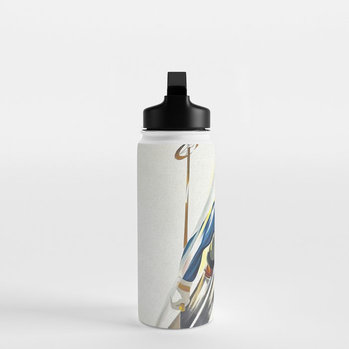 Switzerland Vintage Ski Poster. Water Bottle Gallery Image 3