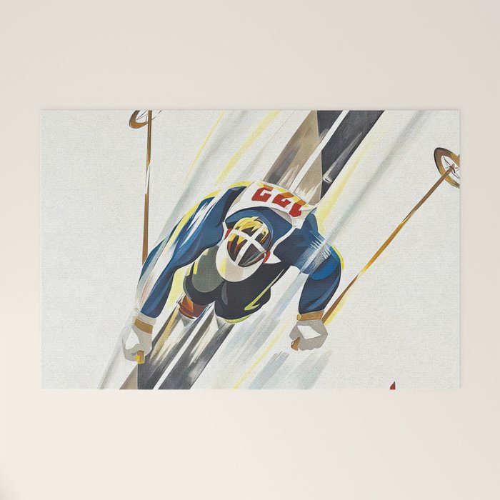 Switzerland Vintage Ski Poster. Welcome Mat Gallery Image 1