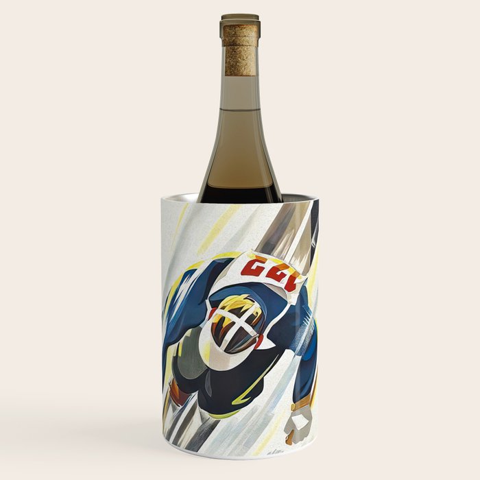 Switzerland Vintage Ski Poster. Wine Chiller Gallery Image 1
